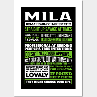 Mila Posters and Art